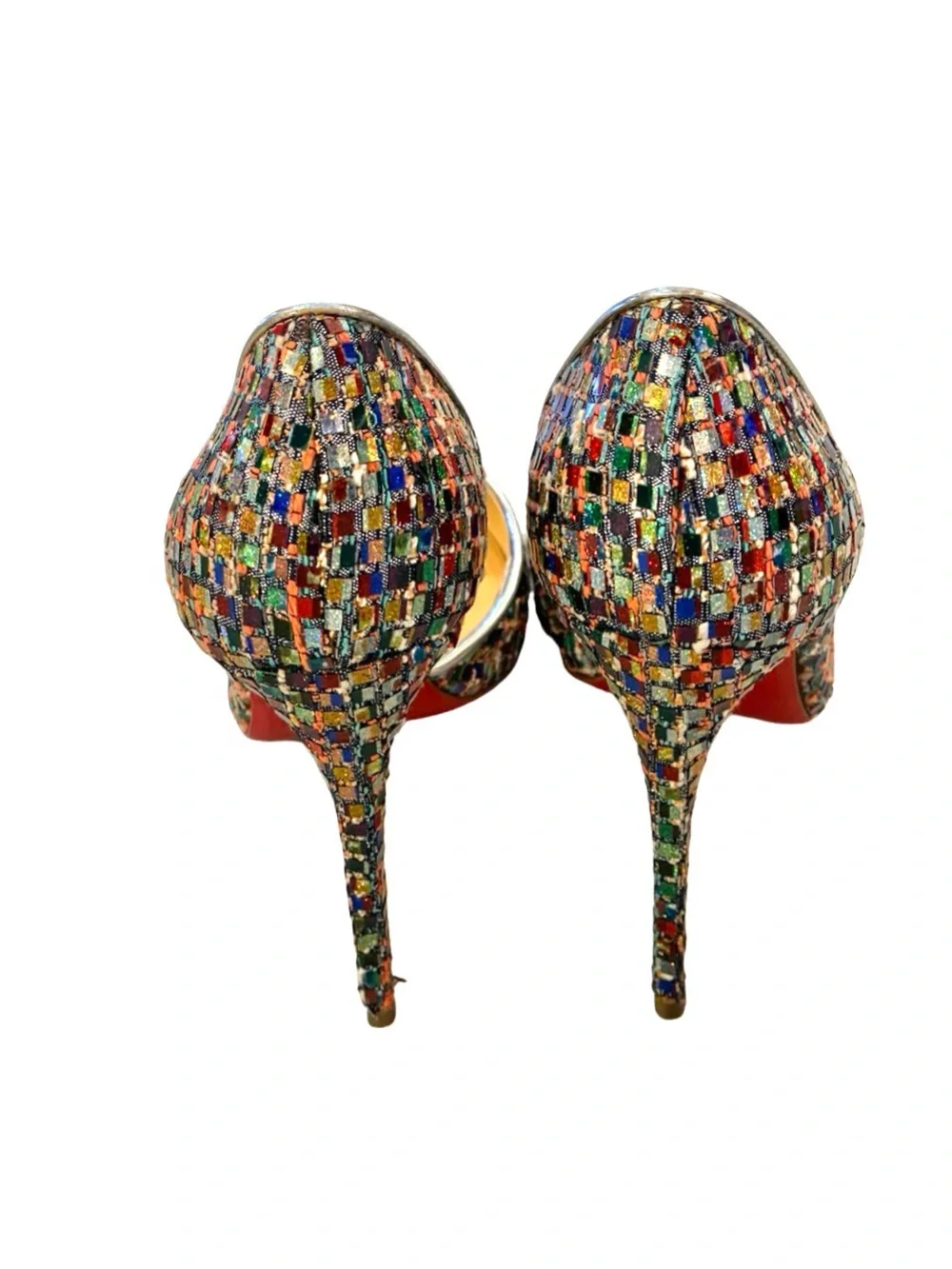Christian Louboutin Tresse Vitraux Specchio Iriza 100 pumps NIB SZ37.5
